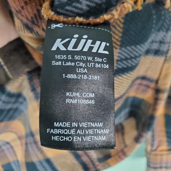 Kuhl Mens Disordr Flannel Shirt Long Sleeve Button Down Size XXLarge - Picture 7 of 10
